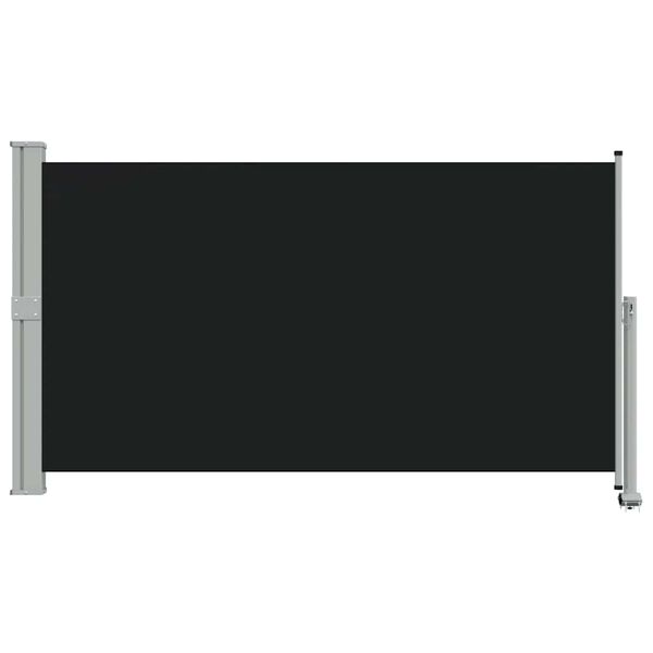 vidaXL Uttrekkbar sidemarkise 140 x 300 cm svart