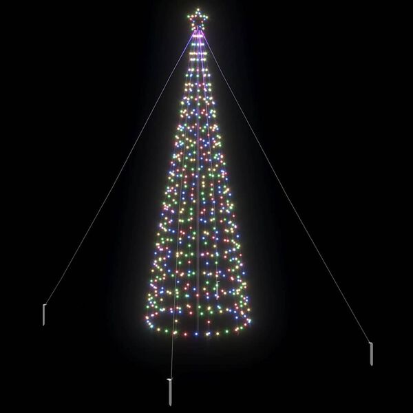 vidaXL LED Juletre med Bakkepler med 800 LED Flerfarget 400 cm Jern