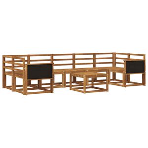vidaXL Utend&oslash;rs sofa-sett 6 pcs Naturlig Solid akasietre