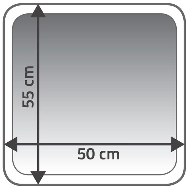 RIDDER Baderomsmatte Carl 55x50 cm grå 7102807