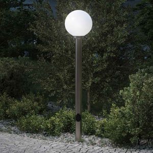 vidaXL Pullertlampe med stikkontakt 120 cm rustfritt st&aring;l IP44