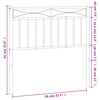 vidaXL Utskiftbar sengegavl i metall hvit 90 cm