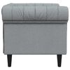 vidaXL Chesterfield sofa stol Lysegrå 78.5 x 74.5 x 74.5 cm stoff