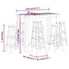 vidaXL Hagebarsett 7 deler heltre akasie