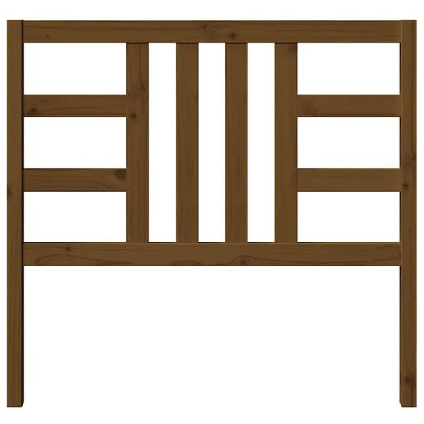 vidaXL Sengegavl honningbrun 106x4x100 cm heltre furu