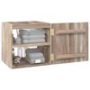 vidaXL Veggmontert baderomsskap 41x38x40 cm heltre teak