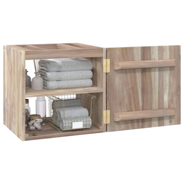 vidaXL Veggmontert baderomsskap 41x38x40 cm heltre teak