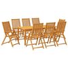 vidaXL Hagespisegruppe 9 deler 180x90x75 cm heltre akasie