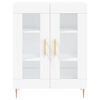 vidaXL Highboard hvit 69,5x34x180 cm konstruert tre