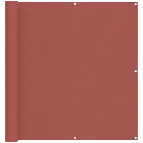 vidaXL Balkong Skjerm Terrakotta 110 x 500 cm Oxford Stoff