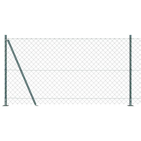 vidaXL Gjerdep&aring;le gr&oslash;nn 10 x 1,2 m (60 x 60 mm netting) St&aring;l og PVC
