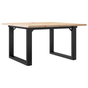 vidaXL Salongbord O-ramme 70x70x40 cm heltre furu og st&aring;l