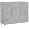 vidaXL Skjenk betonggr&aring; 90x34x80 cm konstruert tre