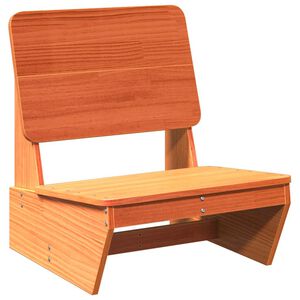 vidaXL Hagestol voksbrun 60x64x70,5 cm heltre furu