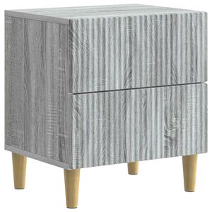 vidaXL Nattbordskap Gr&aring; sonoma 43 x 34,5 x 48 cm Konstruert tre