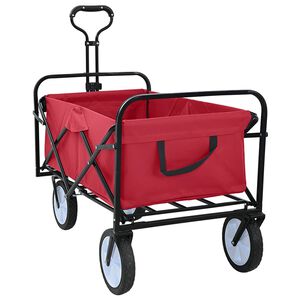 vidaXL Samlekurv med bremser R&oslash;d 94 x 53 x 99 cm Oxford Stoff