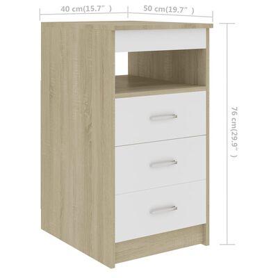Skrivebord Sonoma Eik 80X40X75 Cm Sponplate main image 1