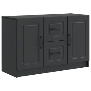 vidaXL Serviesskap med skuff Svart 89 x 34,5 x 57 cm Konstruert tre