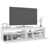 vidaXL TV-benker 2 stk med LED-lys hvit 75x35x40 cm