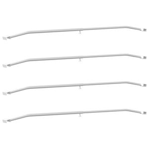 vidaXL Presenningbeslag for tilhengere 4 pcs s&oslash;lv 100-145 cm Aluminium