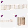 vidaXL Hundeport sammenleggbar 12 paneler 300 cm poppeltre