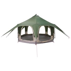 vidaXL Familietelt gr&oslash;nn 5 personer 185T Polyester med PU Belegg