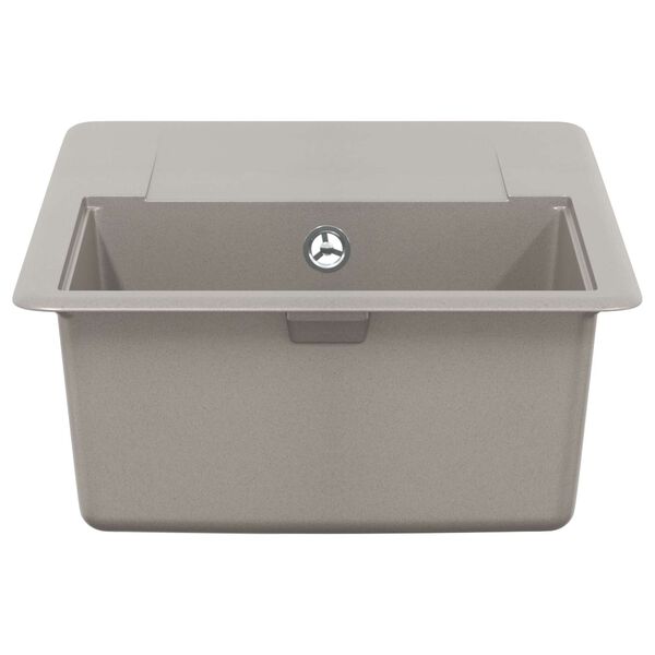 vidaXL Vask Gr&aring; 670 x 460 mm 80% kvarts og 20% harpiks