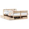 vidaXL Sengeramme uten madrass 140x200 cm heltre furu
