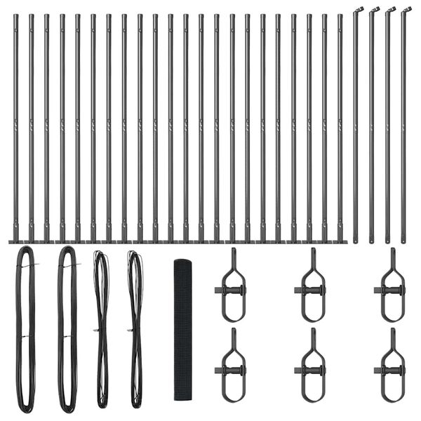 vidaXL Gjerdep&aring;le Gr&aring; 50 x 1,2 m (16 x 16 mm netting) St&aring;l og PVC