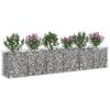 vidaXL Gabion hevet seng 2 pcs s&oslash;lv 300 x 50 x 60 cm Galvanisert St&aring;l