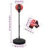 vidaXL Bokseballsett med hansker og pumpe justerbar h&oslash;yde 81-122 cm