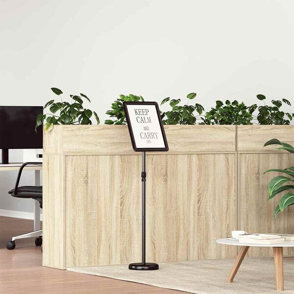 vidaXL Messe Utstillinger Svart 25 x 25 x 125 cm Aluminium