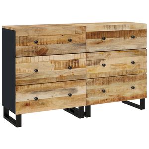 vidaXL Skjenker 2 stk 60x33x75 cm grovt mangotre