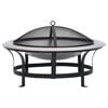 vidaXL Utend&oslash;rs b&aring;lfat med grill rustfritt st&aring;l 76 cm