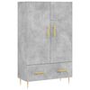 vidaXL Highboard betonggr&aring; 69,5x31x115 cm konstruert tre