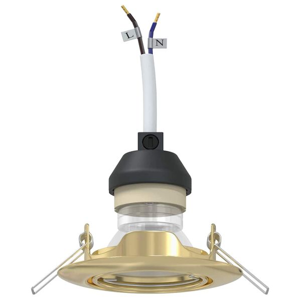 vidaXL Spotlight 6 pcs Gull 9 x 9 x 2.5 cm Metall