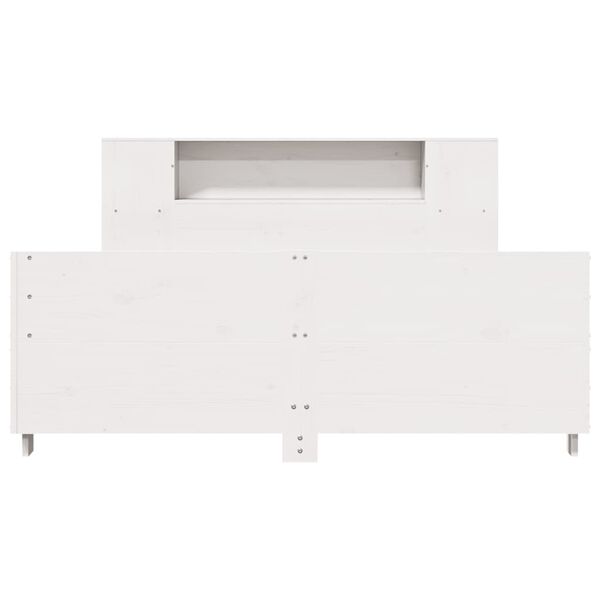 vidaXL Sengeramme uten madrass hvit 135x190 cm heltre furu