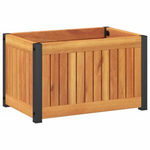 vidaXL Plantekasse 45x30x27,5 cm helte akasie og st&aring;l