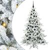 vidaXL Kunstig sammensatt juletre med 300 LED Hvit 180 cm PVC og st&aring;l