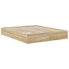 vidaXL Seng med Oppbevaring Sonoma eik 160 x 200 cm Konstruert tre