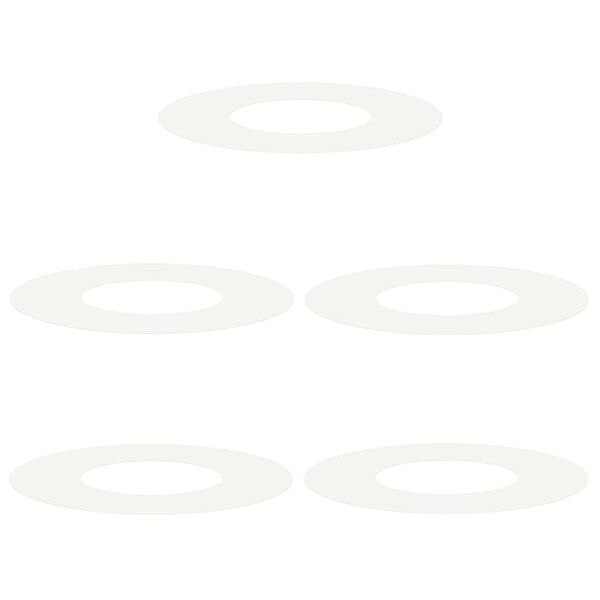 vidaXL passende for Flat Tre Ringer 5 pcs Hvit &Oslash;30 / 60 cm St&aring;l