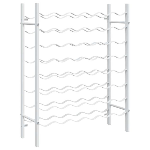 vidaXL Vinstativ for 48 flasker metall hvit