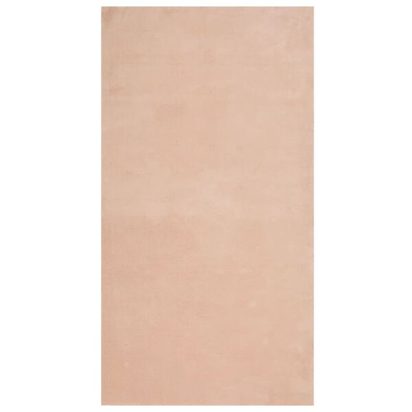 vidaXL Teppe HUARTE kort luv mykt og vaskbart blush 80x150 cm