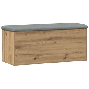 vidaXL Oppbevaringsbenk h&aring;ndverkseik 102x42x45 cm konstruert tre