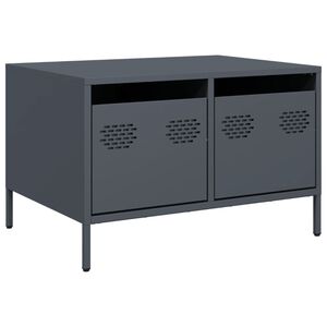 vidaXL TV-benk antrasitt 68x50x43,5 cm kaldvalset st&aring;l