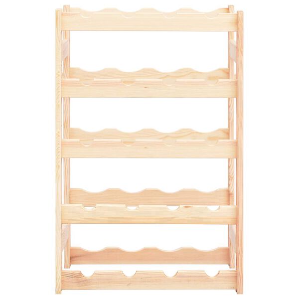 vidaXL Vinstativ for 20 flasker furu