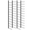 vidaXL Veggmonterte vinstativer for 72 flasker 2 stk svart jern