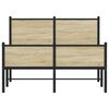 vidaXL Sengeramme i metall uten madrass sonoma eik 120x200 cm