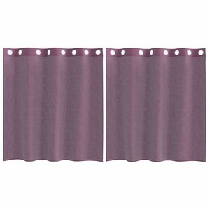 vidaXL Voilegardiner med grommets 2 stk lilla 140x140 cm