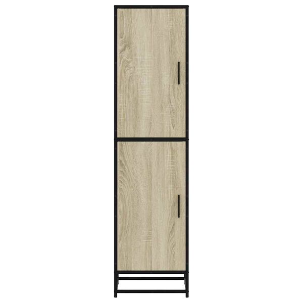 vidaXL Highboard sonoma eik 35,5x35x139 cm konstruert tre og metall